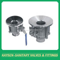 3A Hygienic manual tank bottom ball valves clamp